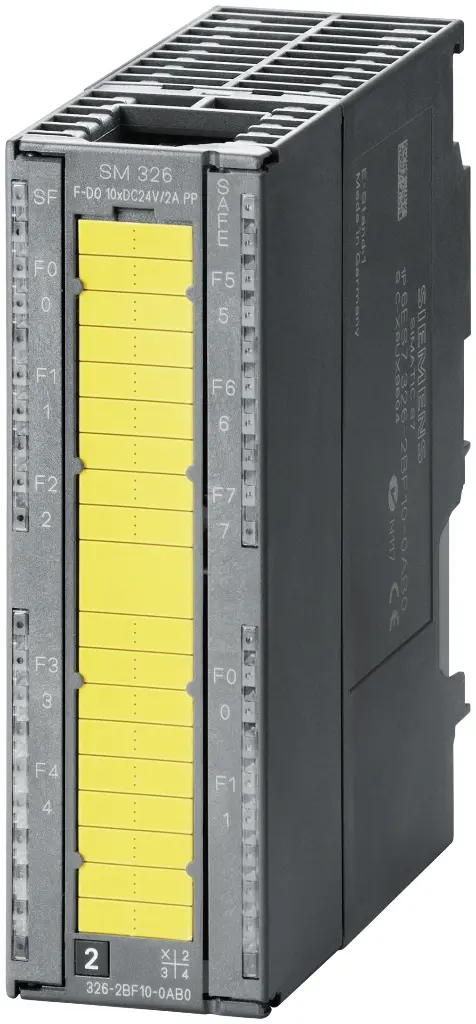SIEMENS 6ES7326-2BF10-0AB0 S7-300F, módulo de salidas digitales SM 326, F-DO 10 x 24 V DC/2 A fuente/fuente, módulo de salidas digitales de seguridad para sistemas SIMATIC S7 F