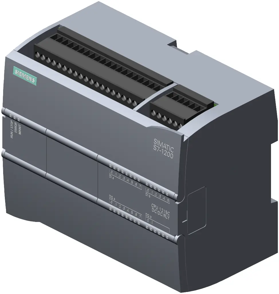SIEMENS 6ES7215-1HG40-0XB0 S7-1200, CPU 1215C, CPU compacta, DC/DC/relé, 2 puertos PROFINET, E/S integradas: 14 DI 24 V DC; 10 DO, relé 2 A, 2 AI 0-10 V DC, 2 AO 0-20 mA DC