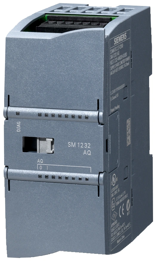 SIEMENS 6ES7232-4HD32-0XB0 S7-1200, Salida analógica, SM 1232, 4 AO, +/-10V, Resolución de 14 bits, o 0-20 mA/4-20 mA, Resolución de 13 bits