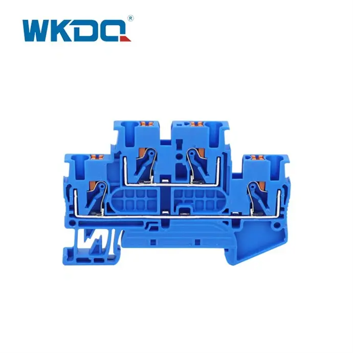 WKDQ JPTTB 2.5 bornera de paso doble piso para riel DIN tipo Push In (alternativa Phoenix Contact PTTB 2,5)