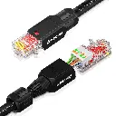 AMPCOM Conector RJ45 CAT6 profesional reutilizable sin herramientas ethernet