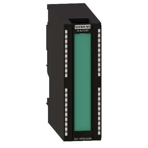SIEMENS 6ES7331-1KF02-0AB0 S7-300, módulo de entradas analógicas SM 331, aislado galvánicamente, 8 AI, resolución 13 bits, U/I/resistencia/Pt100 termopar