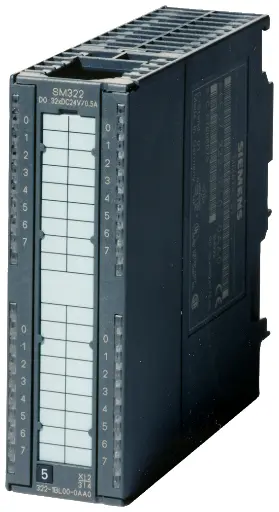 SIEMENS 6ES7322-1BL00-0AA0 S7-300, módulo de salidas digitales SM 322, aislado galvánicamente, 32 DO, DC 24V, 0,5A