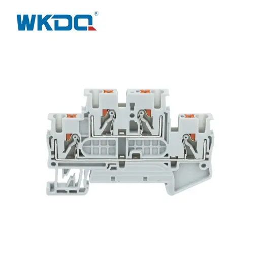 WKDQ JPTTB 2.5 bornera de paso doble piso para riel DIN tipo Push In (alternativa Phoenix Contact PTTB 2,5)