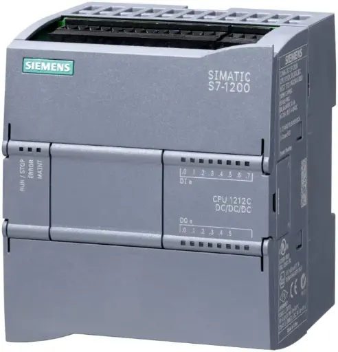 SIEMENS 6ES7212-1AE40-0XB0 S7-1200, CPU 1212C, CPU compacta, DC/DC/DC, 1 puerto PROFINET, E/S integradas: 8 DI 24 V DC; 6 DO 24 V DC; 2 AI 0-10 V DC